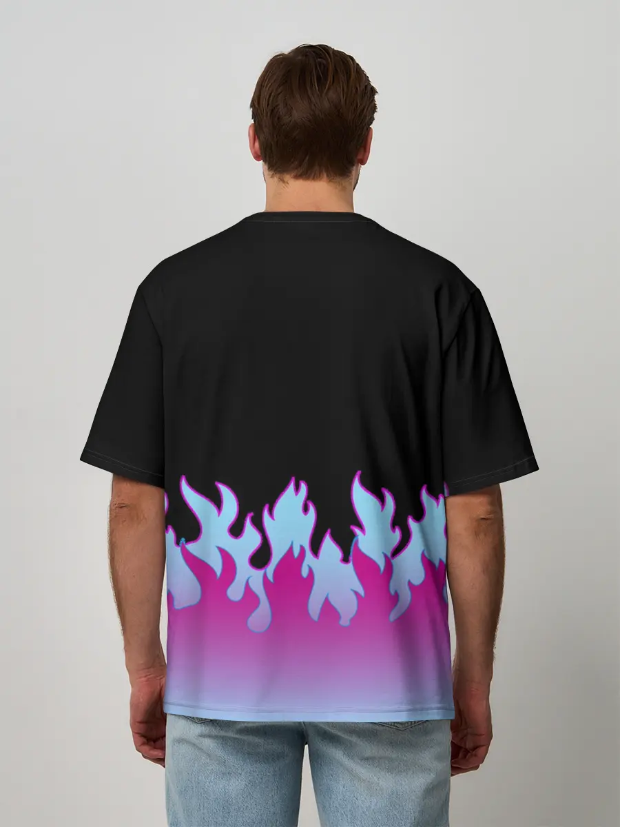 Мужская футболка оверсайз / ПЛАМЯ 1.0