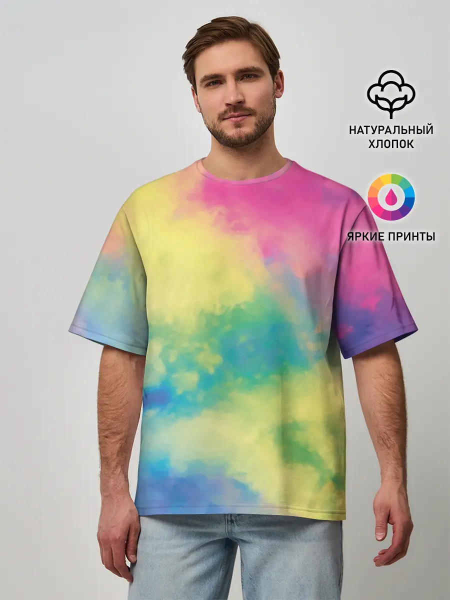 Мужская футболка оверсайз / Tie-Dye