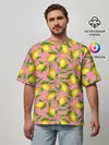 Мужская футболка оверсайз / Лимоны паттерн
