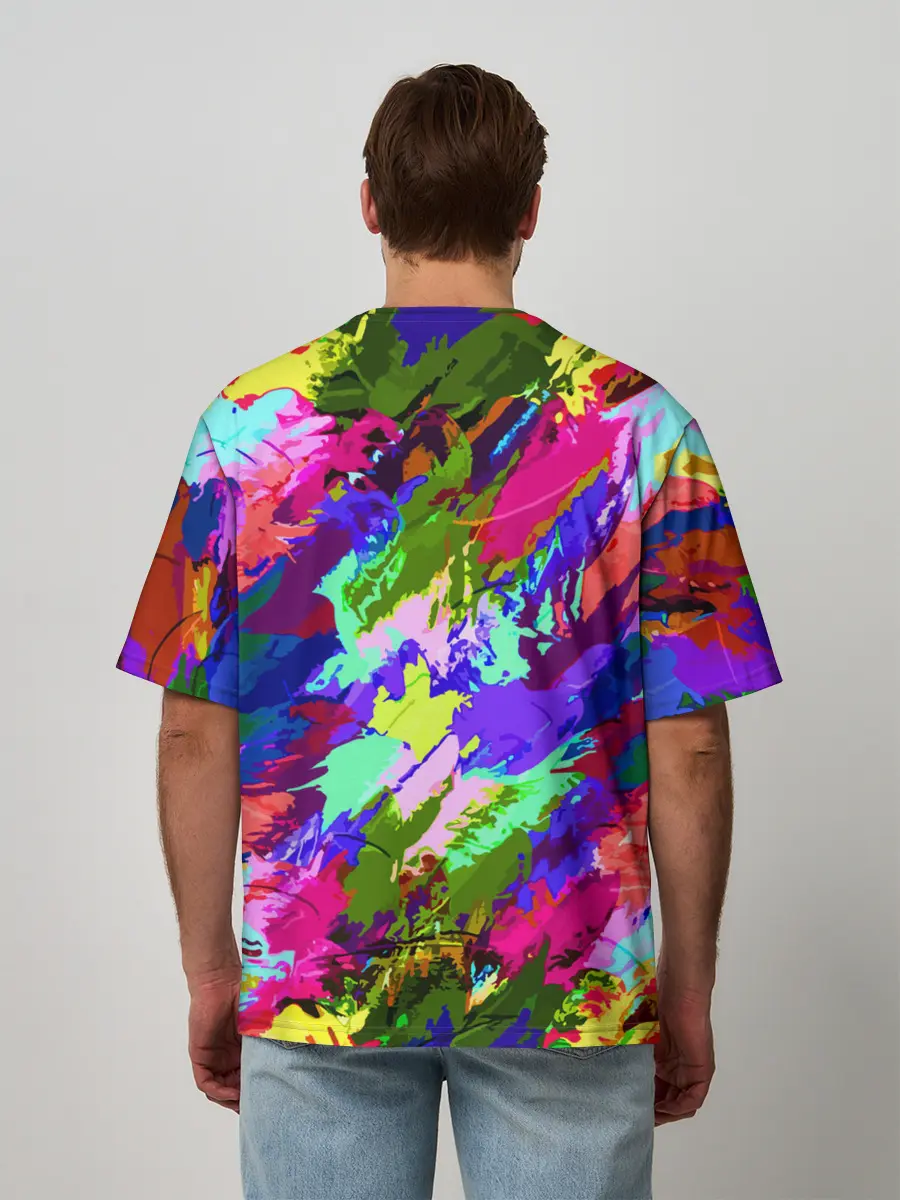 Мужская футболка оверсайз / Краска