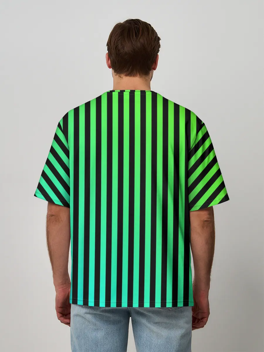 Мужская футболка оверсайз / Пикси полосы
