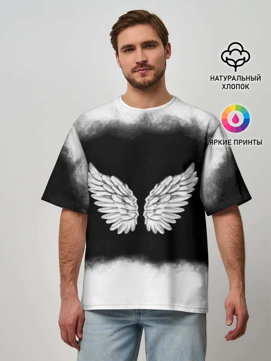 Мужская футболка оверсайз / Im an angel