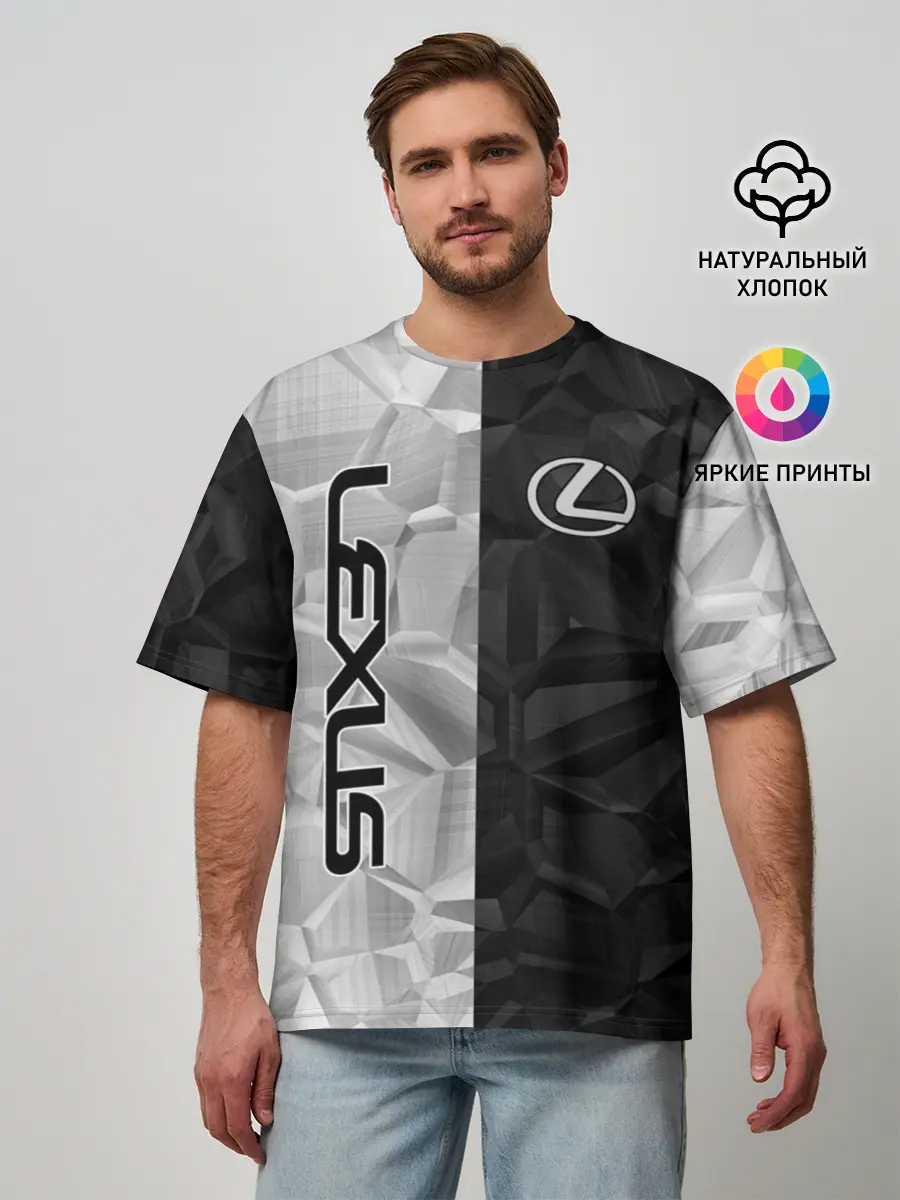 Мужская футболка оверсайз / Lexus | Лексус