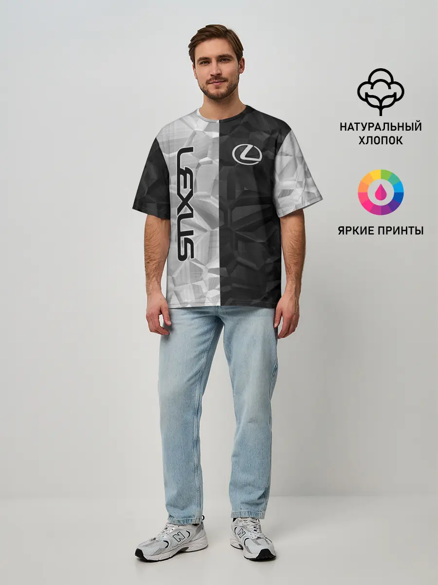 Мужская футболка оверсайз / Lexus | Лексус