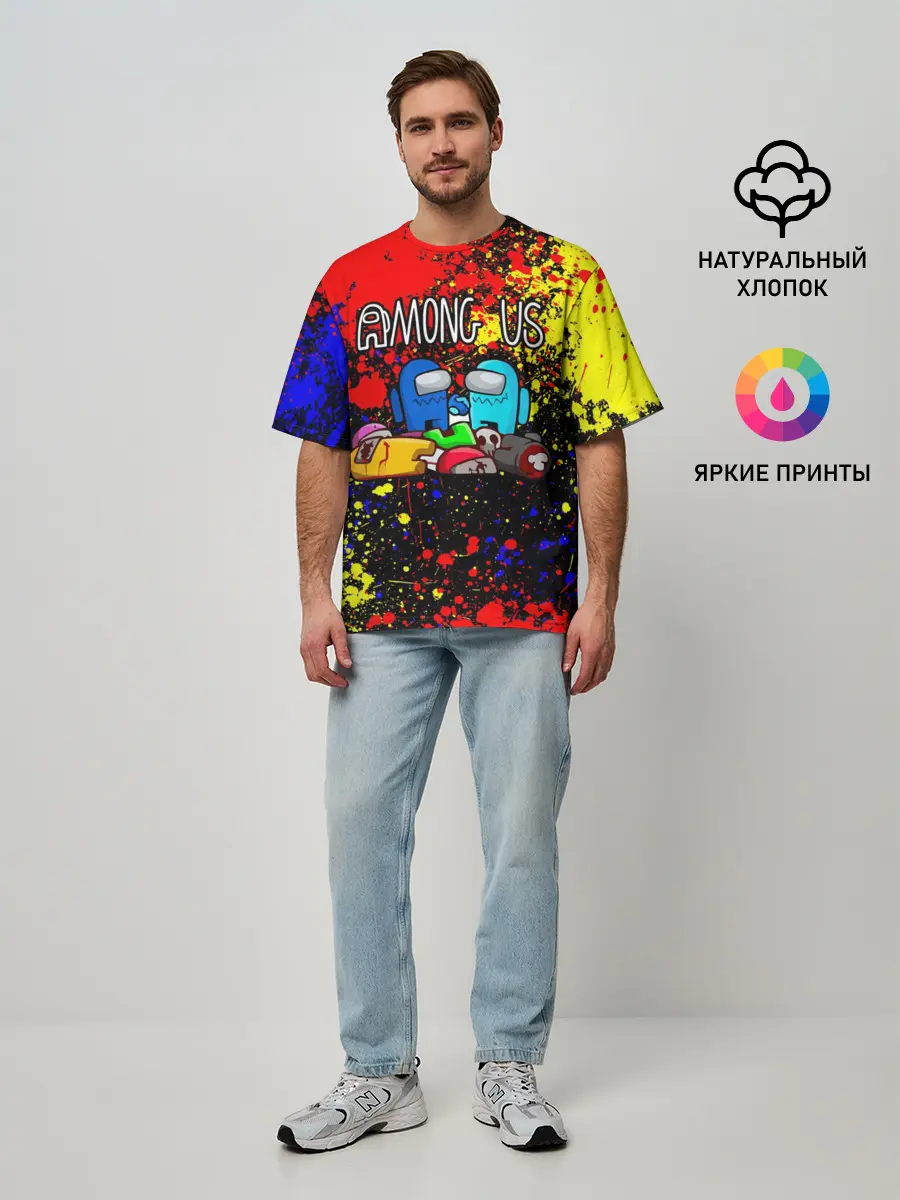 Мужская футболка оверсайз / AMONG US