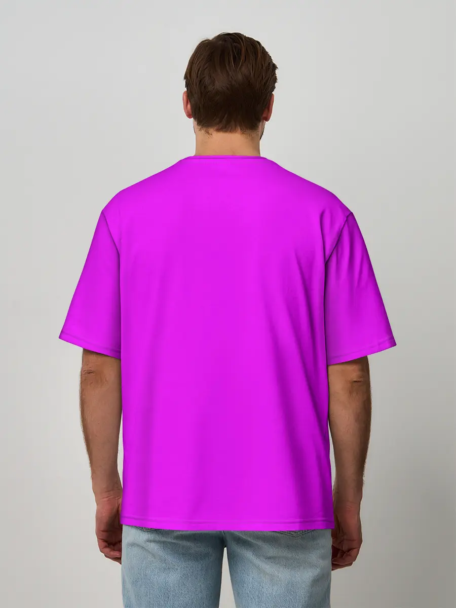 Мужская футболка оверсайз / Маджента