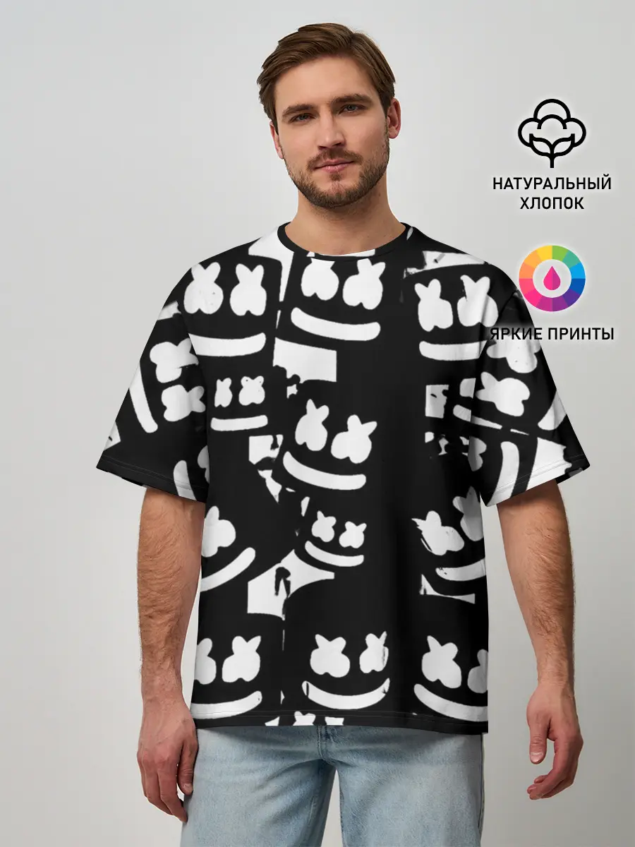 Мужская футболка оверсайз / Marshmello