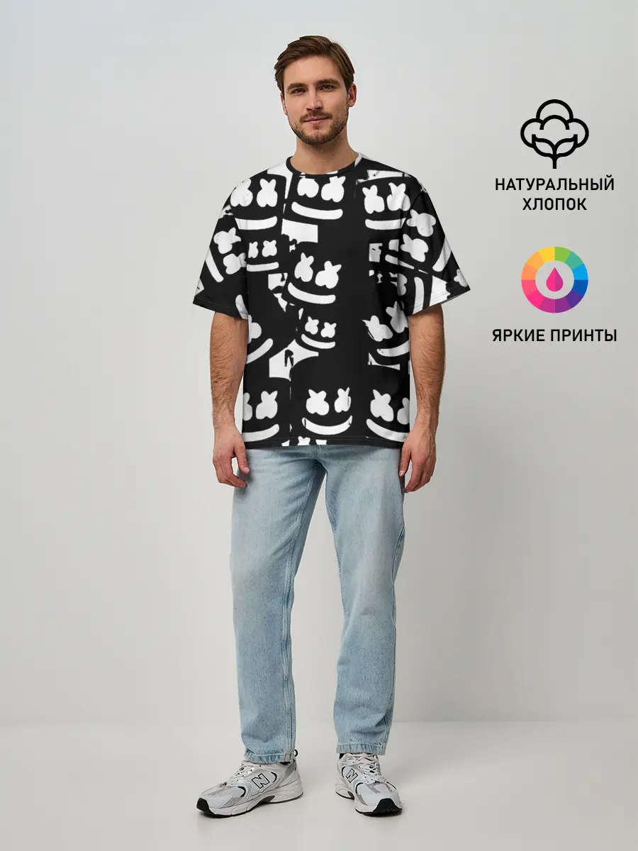 Мужская футболка оверсайз / Marshmello