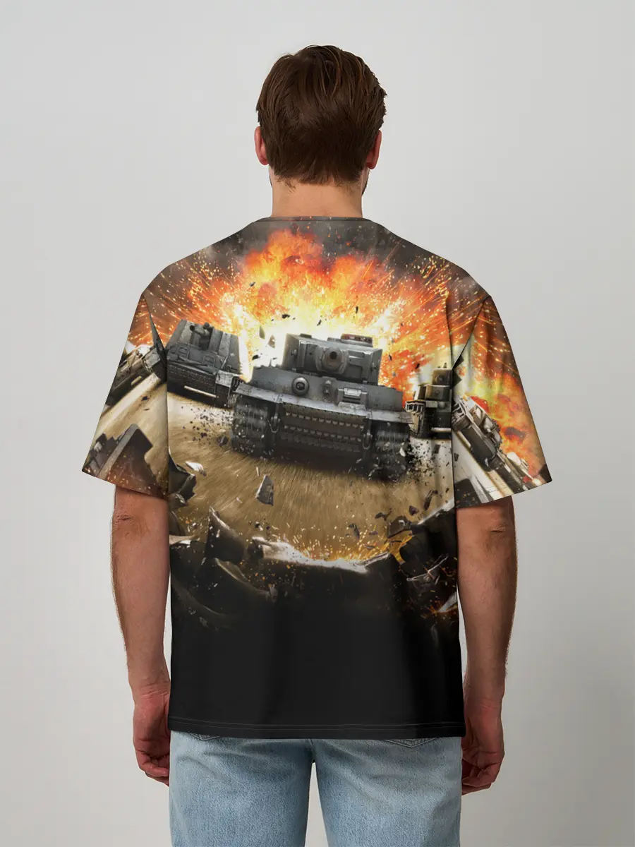 Мужская футболка оверсайз / ТАНКИ