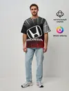 Мужская футболка оверсайз / HONDA / ХОНДА / СЕТКА