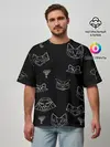 Мужская футболка оверсайз / Фигуры животных