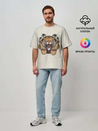 Мужская футболка оверсайз / Скейтер