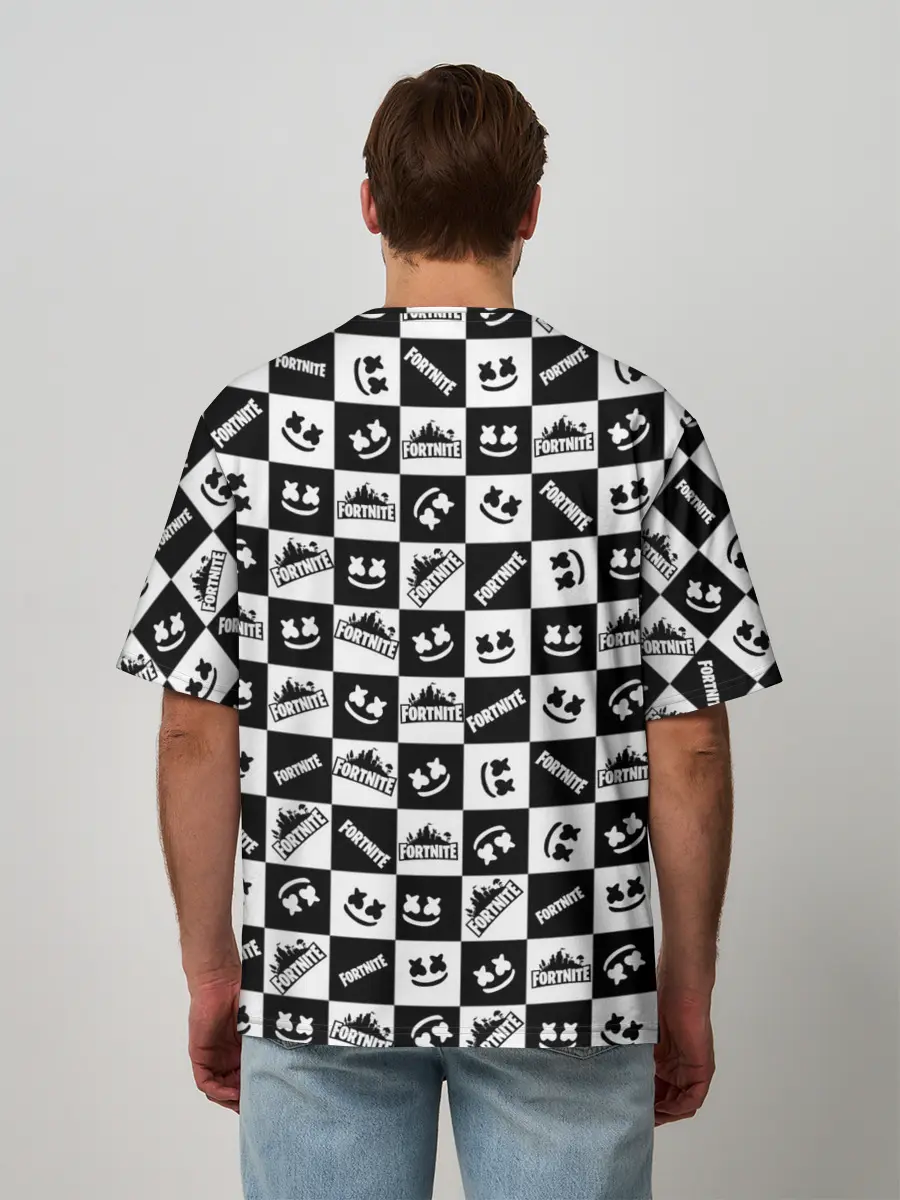 Мужская футболка оверсайз / Fortnite&Marshmello