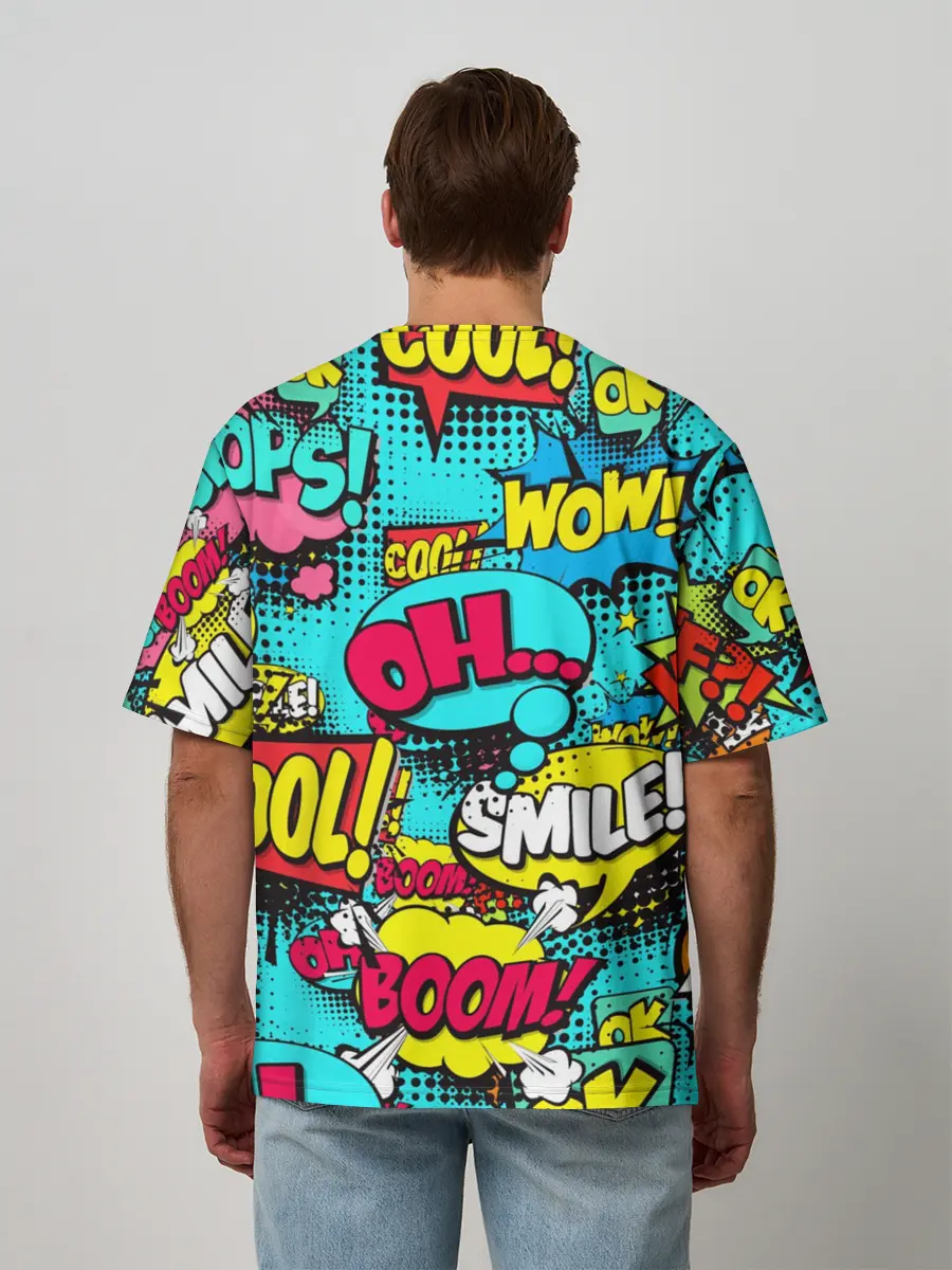 Мужская футболка оверсайз / Поп-арт в моде