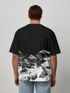 Мужская футболка оверсайз / ГОРЫ Ч/Б