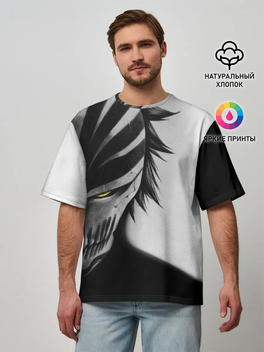 Мужская футболка оверсайз / ИЧИГО ПУСТОЙ | BLEACH