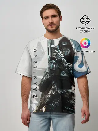 Мужская футболка оверсайз / DESTINY, HUNTER