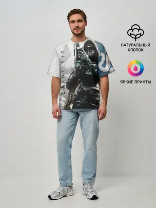 Мужская футболка оверсайз / DESTINY, HUNTER