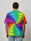 Мужская футболка оверсайз / Цветной гипноз