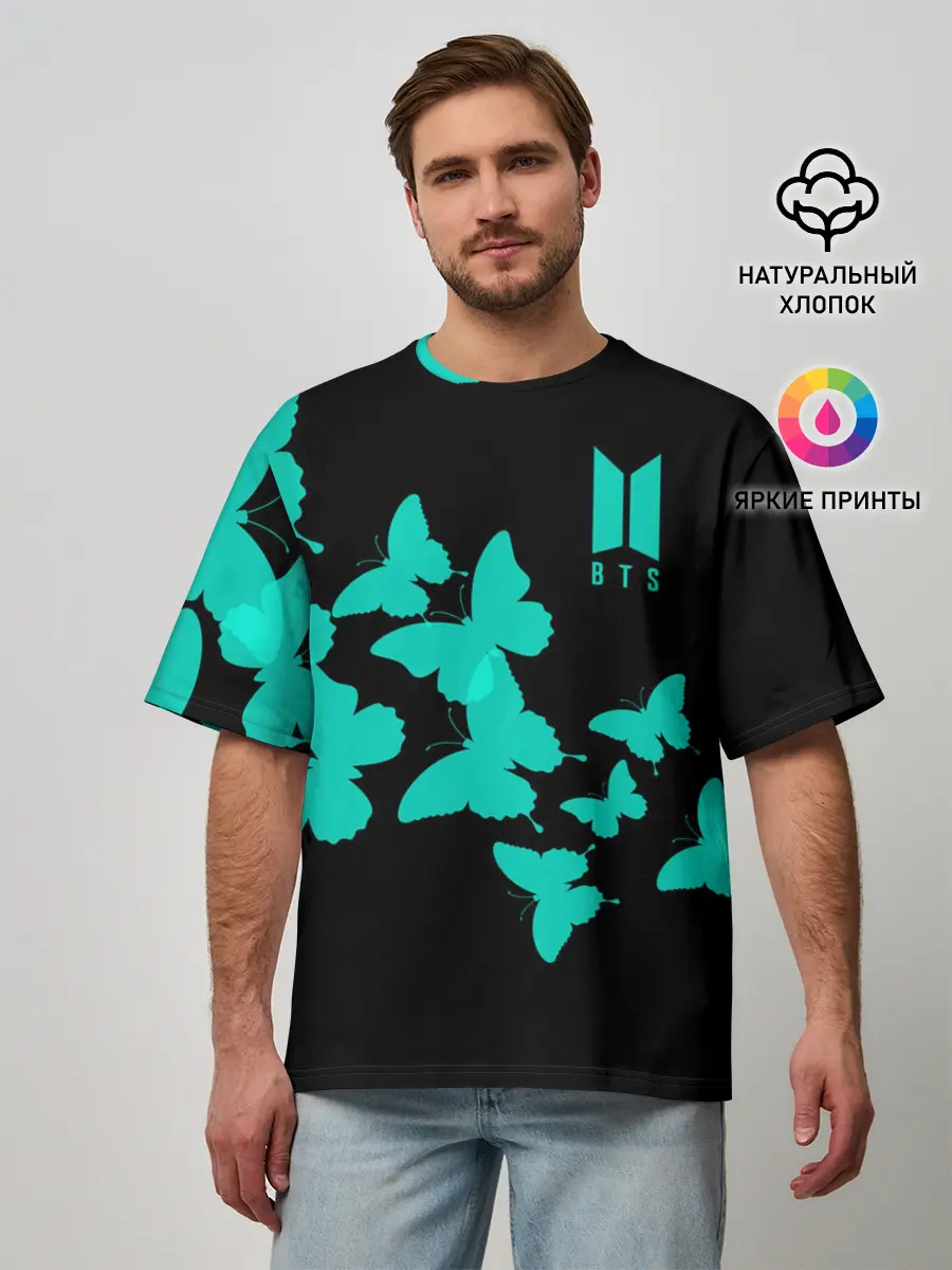 Мужская футболка оверсайз / BTS