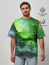 Мужская футболка оверсайз / GREEN SPACE | ЗЕЛЁНЫЙ КОСМОС