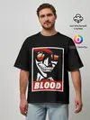 Мужская футболка оверсайз / Алукард Blood