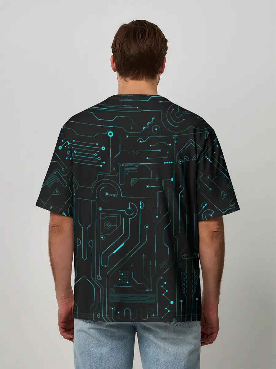 Мужская футболка оверсайз / Hi-Tech