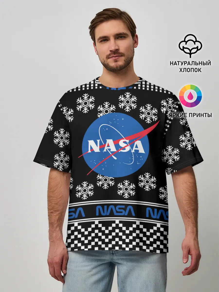 Мужская футболка оверсайз / НАСА
