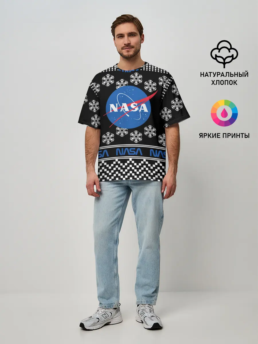 Мужская футболка оверсайз / НАСА