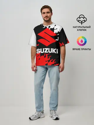 Мужская футболка оверсайз / SUZUKI