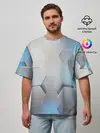 Мужская футболка оверсайз / 3D соты