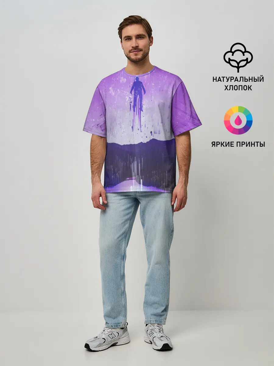 Мужская футболка оверсайз / Парящий в небесах