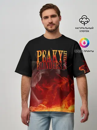 Мужская футболка оверсайз / Острые козырьки