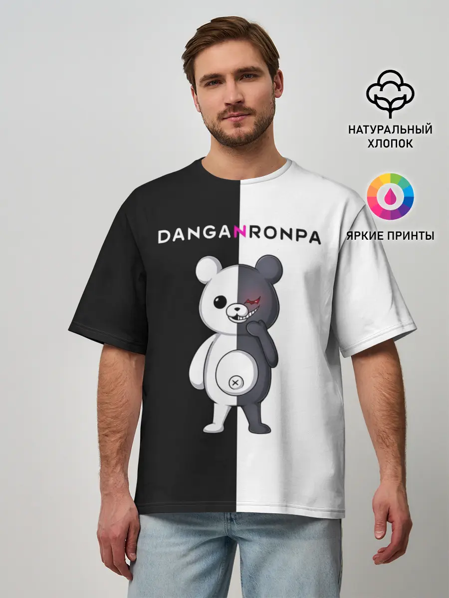 Мужская футболка оверсайз / МОНОКУМА