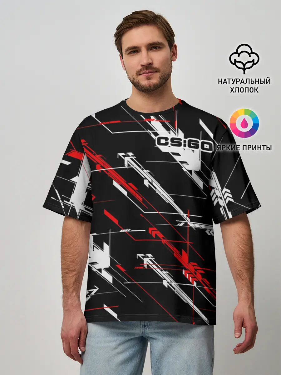 Мужская футболка оверсайз / CS:GO