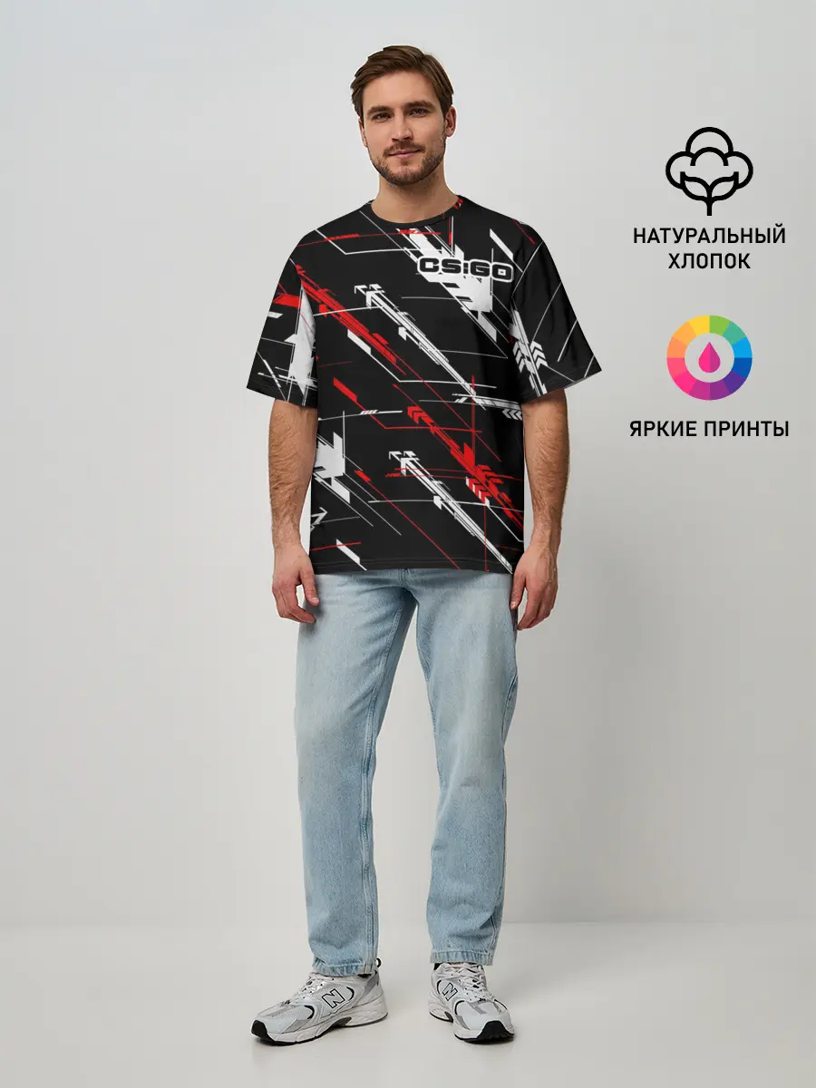 Мужская футболка оверсайз / CS:GO