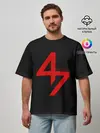Мужская футболка оверсайз / AGENT 47 HITMAN