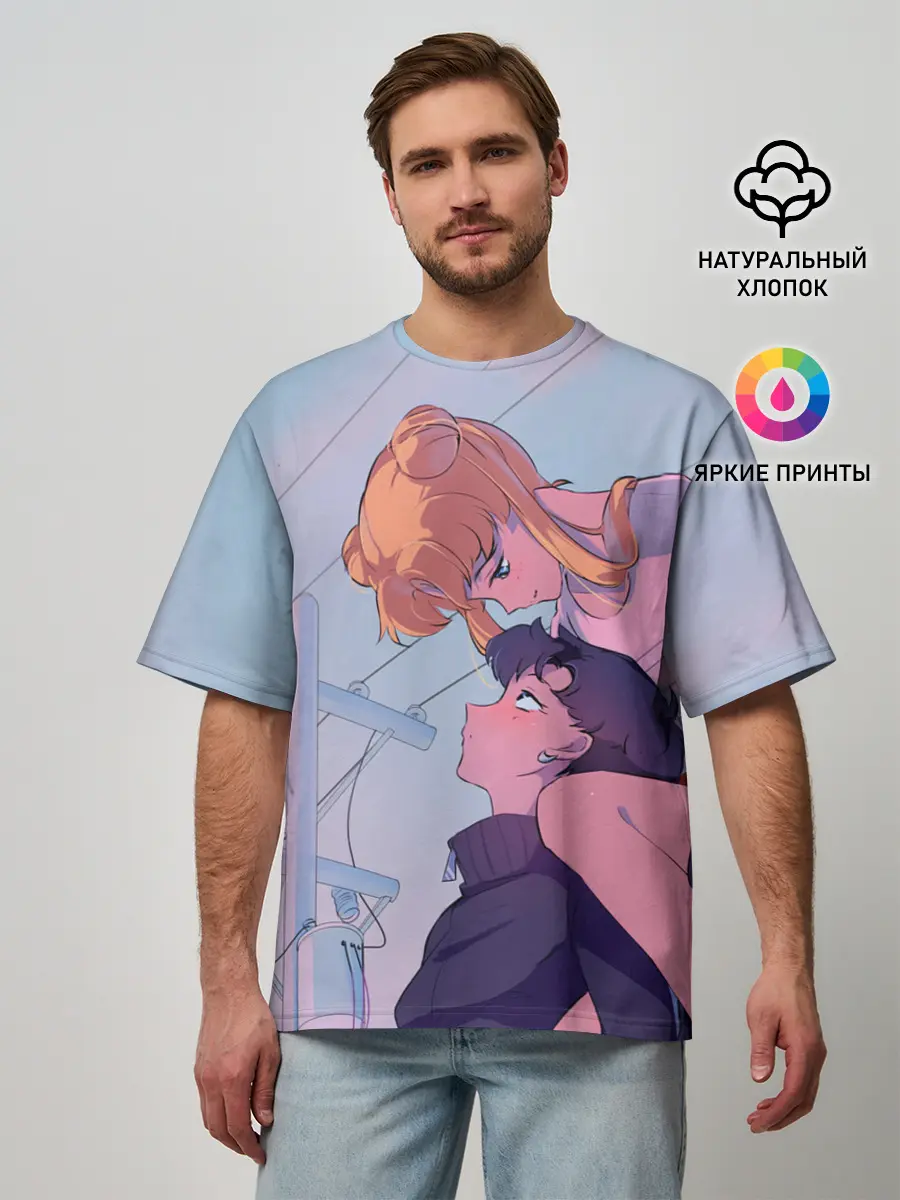 Мужская футболка оверсайз / SAILOR MOON