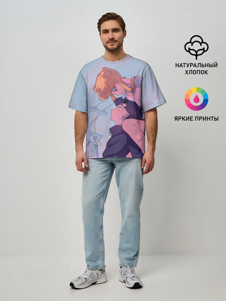 Мужская футболка оверсайз / SAILOR MOON