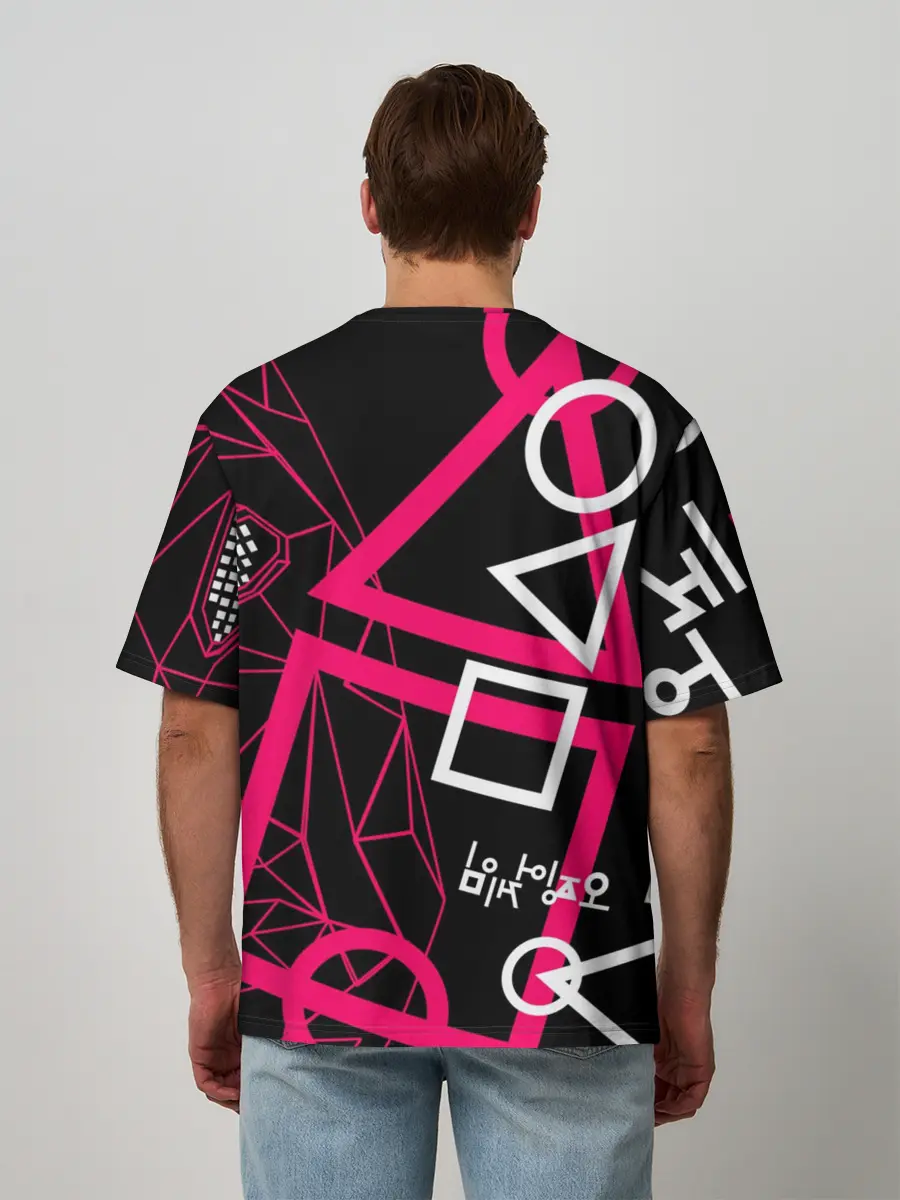 Мужская футболка оверсайз / Игра в кальмара