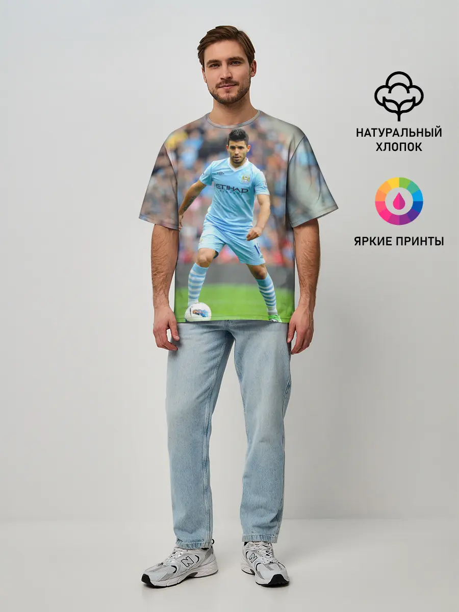 Мужская футболка оверсайз / Серхио Агуэро