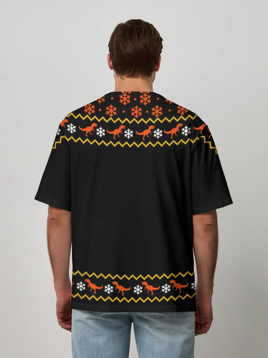 Мужская футболка оверсайз / Шампанозавр