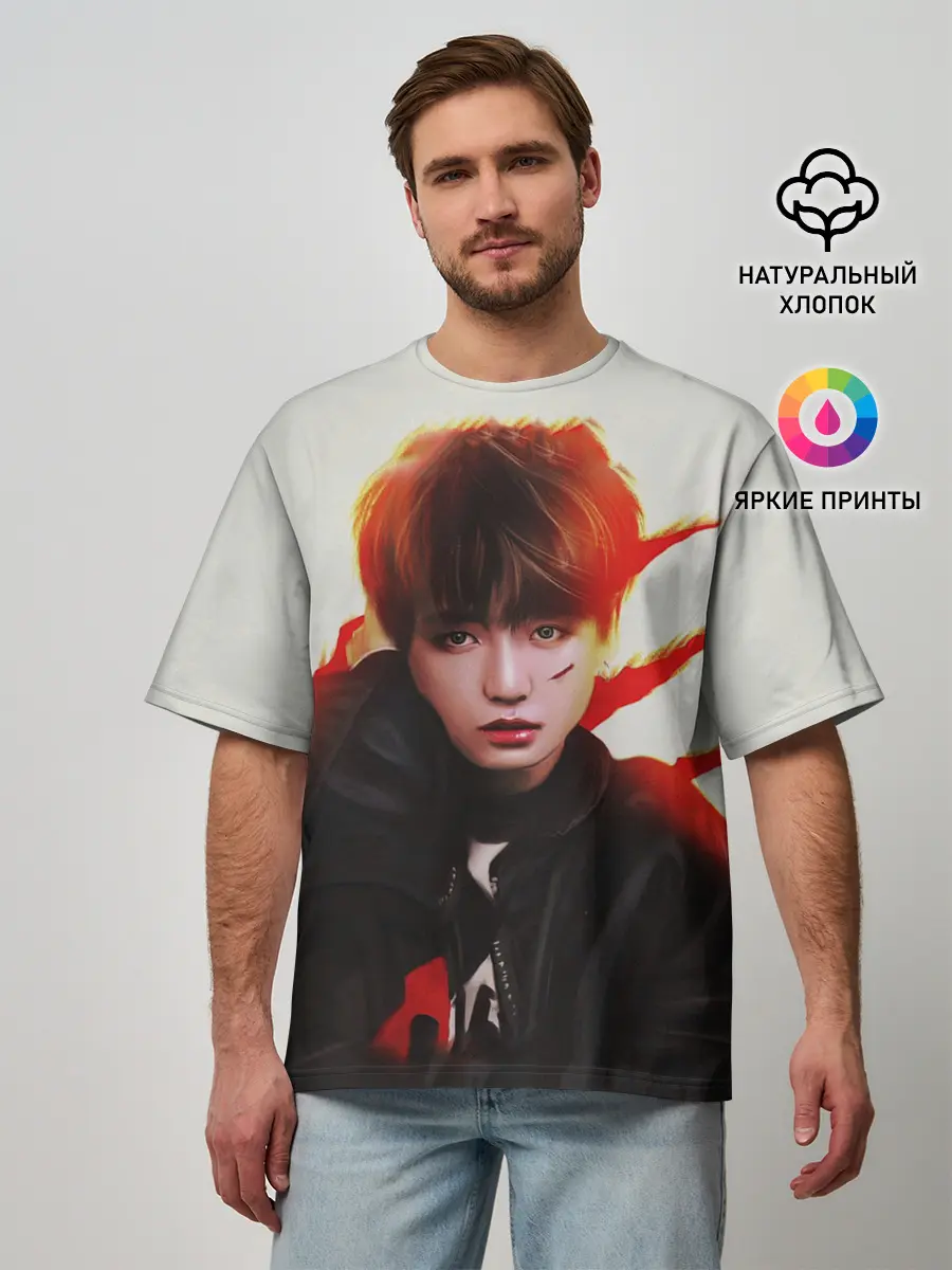 Мужская футболка оверсайз / BTS