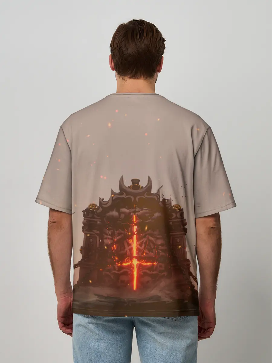 Мужская футболка оверсайз / DOOM | ДУМ