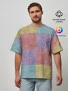 Мужская футболка оверсайз / Patchwork