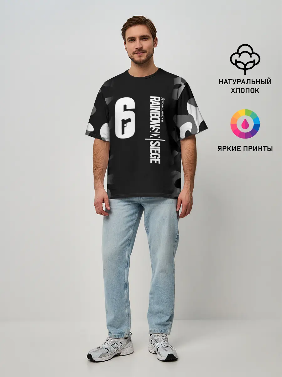 Мужская футболка оверсайз / RAINBOW SIX SIEGE