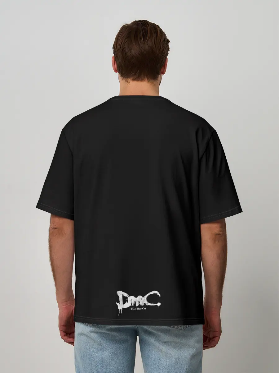 Мужская футболка оверсайз / Вирджил под дождём