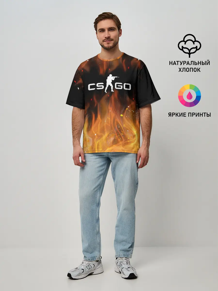 Мужская футболка оверсайз / COUNTER STRIKE