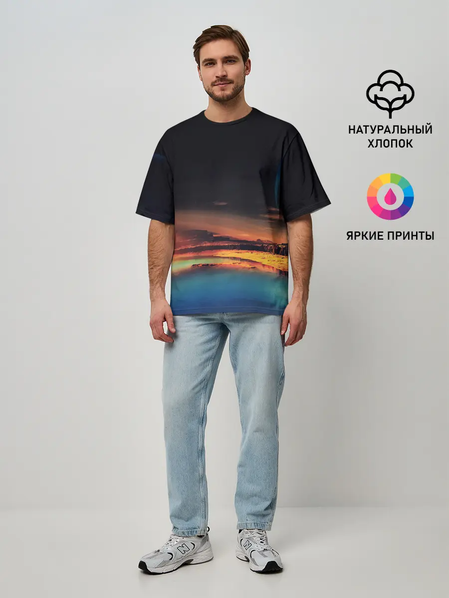 Мужская футболка оверсайз / Марс