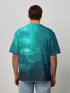Мужская футболка оверсайз / Дно морское